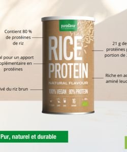Rice plants proteins BIO, 400 g